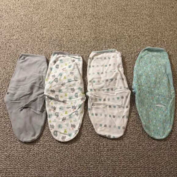Bundle of 4 SwaddleMe Infant Velcro Wrap Swaddles Small/Medium - Picture 2 of 7